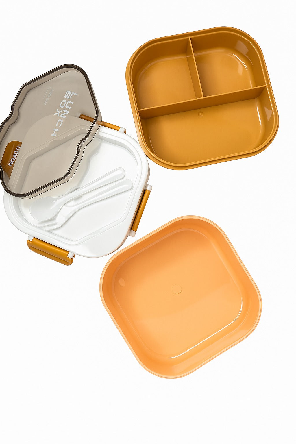 Premium Bento Lunch Box with Dual Compartments & Utensils – 1000ml Leakproof Food Storage for School, Work & Travel